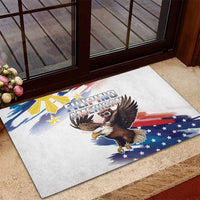 Filipino American History Month Rubber Doormat Bald Eagle Tarsier Together LT05 - Wonder Print Shop