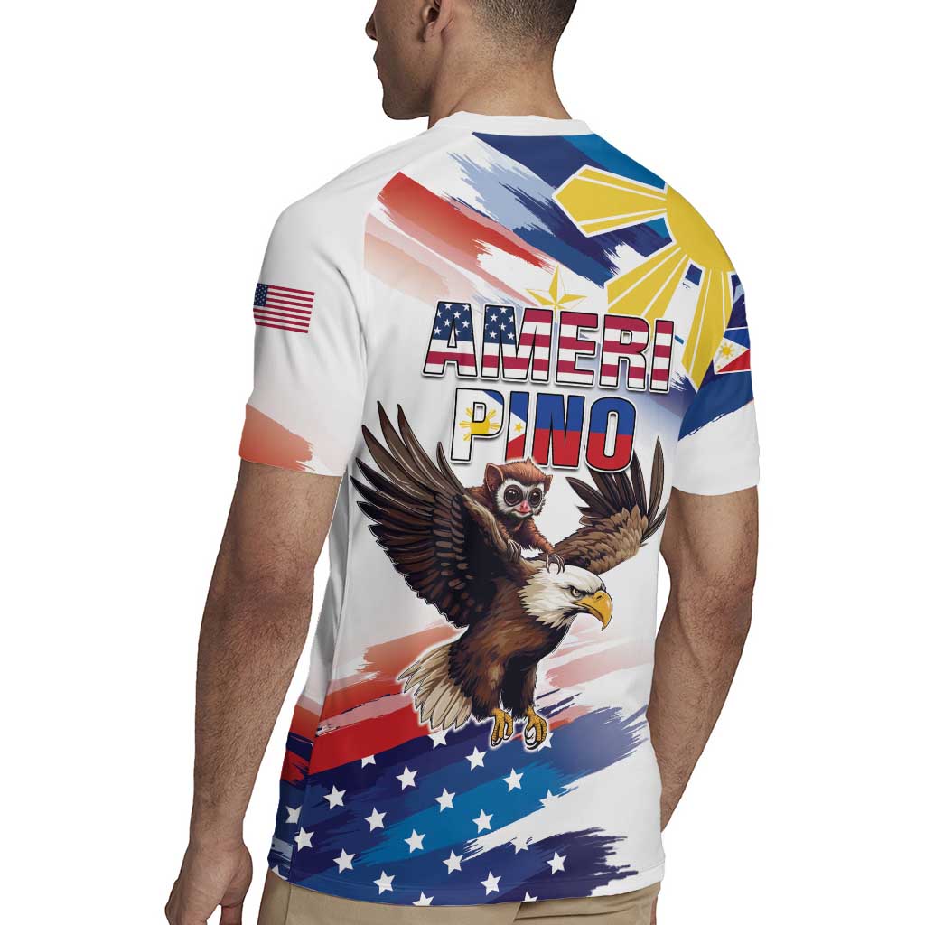 Filipino American History Month Rugby Jersey Bald Eagle Tarsier Together LT05 - Wonder Print Shop
