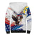 Filipino American History Month Sherpa Hoodie Bald Eagle Tarsier Together LT05 - Wonder Print Shop