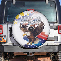 Filipino American History Month Spare Tire Cover Bald Eagle Tarsier Together LT05 - Wonder Print Shop