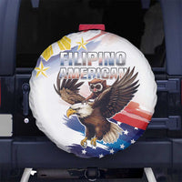 Filipino American History Month Spare Tire Cover Bald Eagle Tarsier Together LT05 - Wonder Print Shop