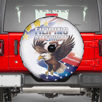 Filipino American History Month Spare Tire Cover Bald Eagle Tarsier Together LT05 - Wonder Print Shop