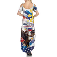 Filipino American History Month Summer Maxi Dress Bald Eagle Tarsier Together LT05 - Wonder Print Shop