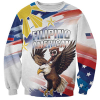Filipino American History Month Sweatshirt Bald Eagle Tarsier Together LT05 - Wonder Print Shop