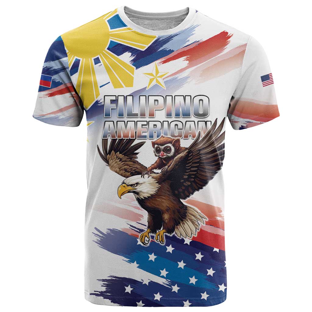 Filipino American History Month T Shirt Bald Eagle Tarsier Together LT05 - Wonder Print Shop