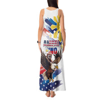 Filipino American History Month Tank Maxi Dress Bald Eagle Tarsier Together LT05 - Wonder Print Shop