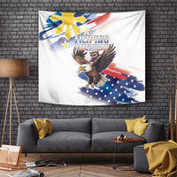 Filipino American History Month Tapestry Bald Eagle Tarsier Together LT05 - Wonder Print Shop