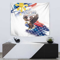 Filipino American History Month Tapestry Bald Eagle Tarsier Together LT05 - Wonder Print Shop