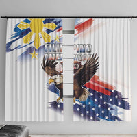 Filipino American History Month Window Curtain Bald Eagle Tarsier Together LT05 - Wonder Print Shop