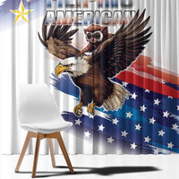 Filipino American History Month Window Curtain Bald Eagle Tarsier Together LT05 - Wonder Print Shop