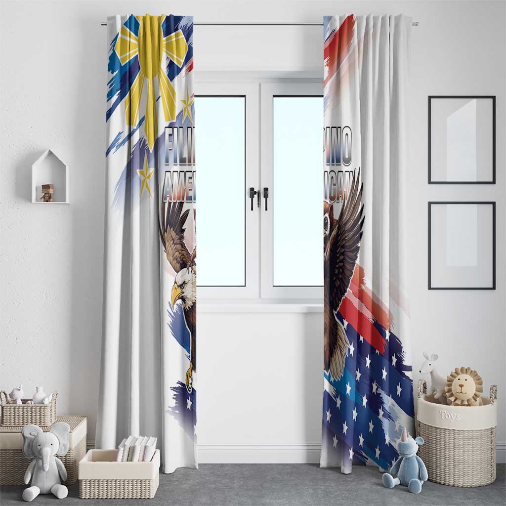 Filipino American History Month Window Curtain Bald Eagle Tarsier Together LT05 - Wonder Print Shop