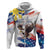 Filipino American History Month Zip Hoodie Bald Eagle Tarsier Together LT05 - Wonder Print Shop