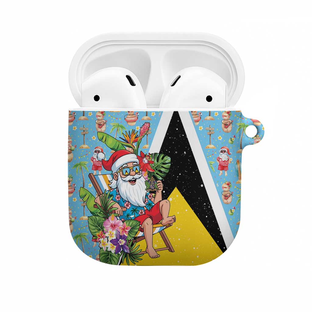 Saint Lucia Christmas AirPods Case Tropical Santa Claus - Wonder Print Shop