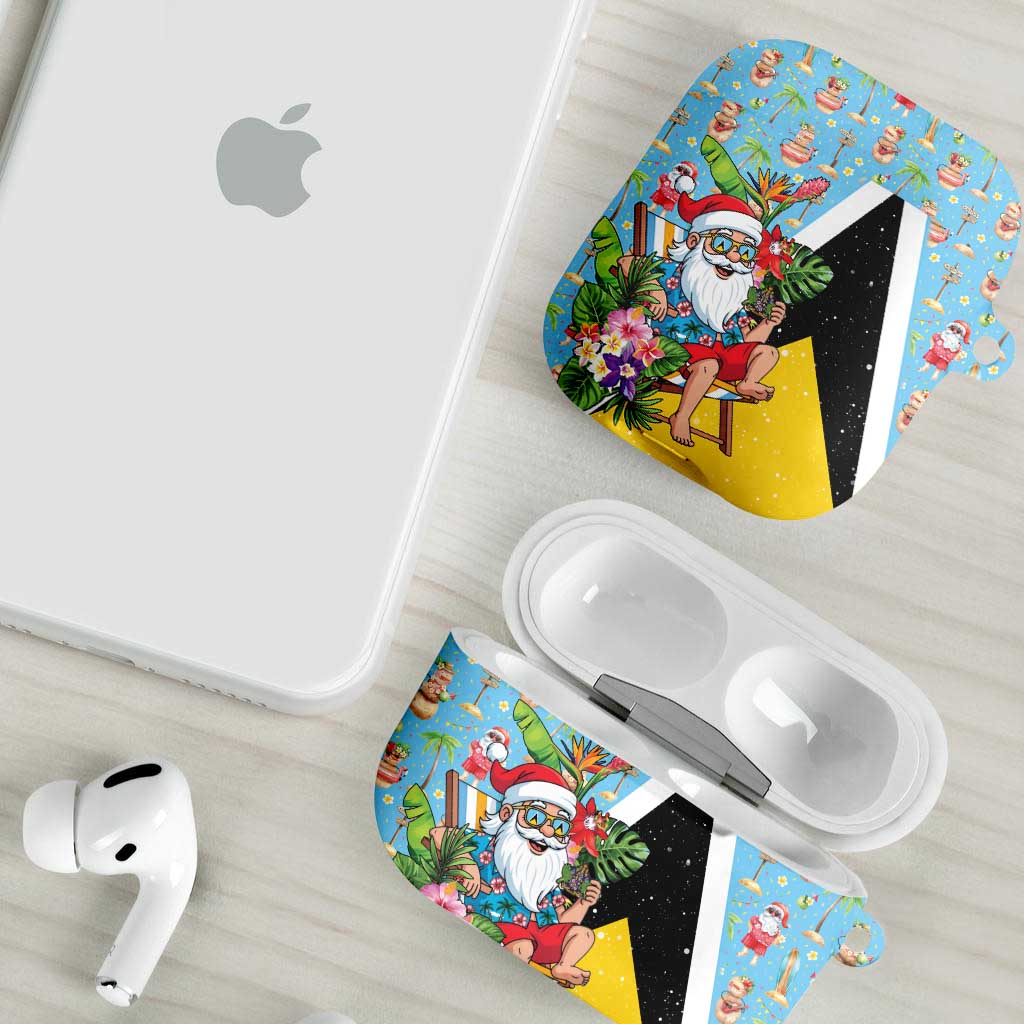 Saint Lucia Christmas AirPods Case Tropical Santa Claus - Wonder Print Shop
