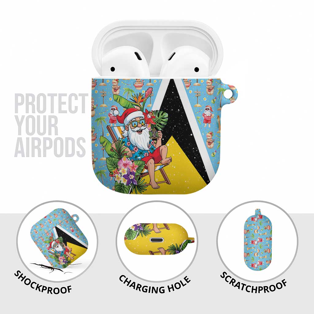 Saint Lucia Christmas AirPods Case Tropical Santa Claus - Wonder Print Shop
