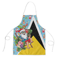 Saint Lucia Christmas Apron Tropical Santa Claus - Wonder Print Shop