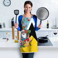 Saint Lucia Christmas Apron Tropical Santa Claus - Wonder Print Shop