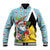 Saint Lucia Christmas Baseball Jacket Tropical Santa Claus - Wonder Print Shop