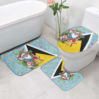 Saint Lucia Christmas Bathroom Set Tropical Santa Claus - Wonder Print Shop