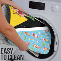 Saint Lucia Christmas Bathroom Set Tropical Santa Claus - Wonder Print Shop