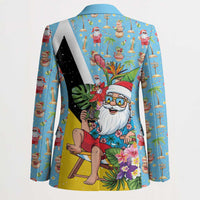 Saint Lucia Christmas Blazer Tropical Santa Claus - Wonder Print Shop
