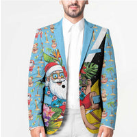 Saint Lucia Christmas Blazer Tropical Santa Claus - Wonder Print Shop