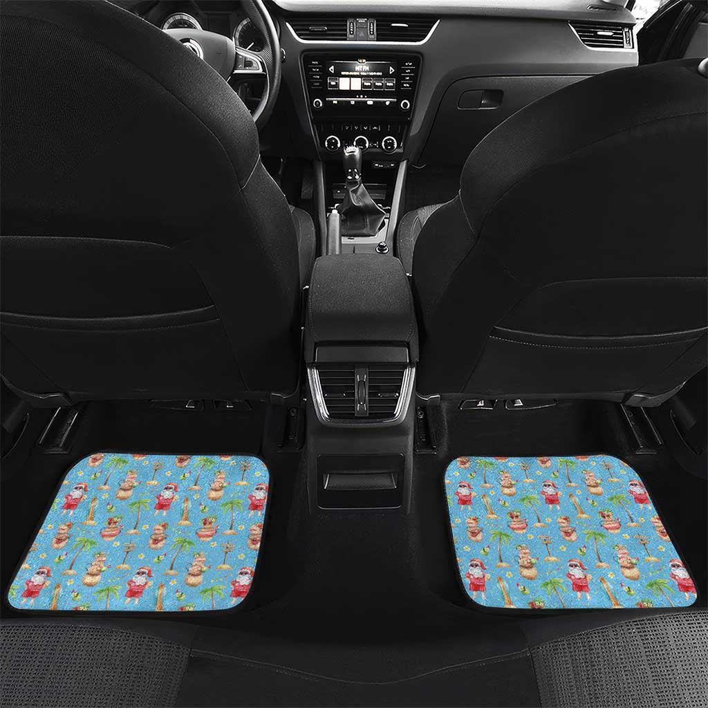 Saint Lucia Christmas Car Mats Tropical Santa Claus - Wonder Print Shop