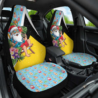 Saint Lucia Christmas Car Seat Cover Tropical Santa Claus - Wonder Print Shop