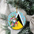 Saint Lucia Christmas Ceramic Ornament Tropical Santa Claus - Wonder Print Shop