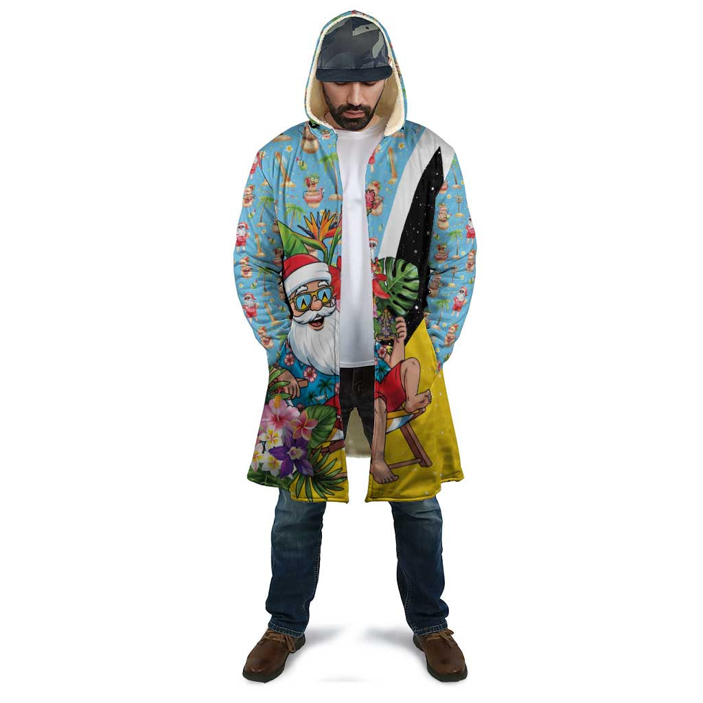 Saint Lucia Christmas Cloak Tropical Santa Claus - Wonder Print Shop