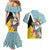 Saint Lucia Christmas Couples Matching Mermaid Dress and Hawaiian Shirt Tropical Santa Claus - Wonder Print Shop