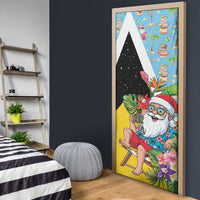 Saint Lucia Christmas Door Cover Tropical Santa Claus - Wonder Print Shop