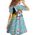 Saint Lucia Christmas Family Matching Off The Shoulder Long Sleeve Dress and Hawaiian Shirt Tropical Santa Claus - Wonder Print Shop