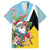 Saint Lucia Christmas Family Matching Puletasi and Hawaiian Shirt Tropical Santa Claus - Wonder Print Shop
