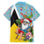 Saint Lucia Christmas Family Matching Puletasi and Hawaiian Shirt Tropical Santa Claus - Wonder Print Shop