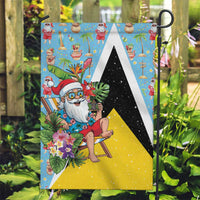 Saint Lucia Christmas Garden Flag Tropical Santa Claus - Wonder Print Shop