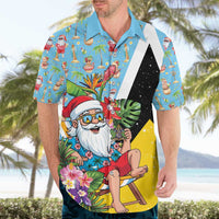 Saint Lucia Christmas Hawaiian Shirt Tropical Santa Claus - Wonder Print Shop
