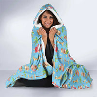 Saint Lucia Christmas Hooded Blanket Tropical Santa Claus - Wonder Print Shop