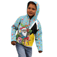 Saint Lucia Christmas Kid Hoodie Tropical Santa Claus - Wonder Print Shop