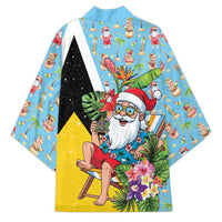 Saint Lucia Christmas Kimono Tropical Santa Claus - Wonder Print Shop