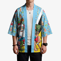 Saint Lucia Christmas Kimono Tropical Santa Claus - Wonder Print Shop