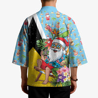 Saint Lucia Christmas Kimono Tropical Santa Claus - Wonder Print Shop