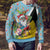 Saint Lucia Christmas Ugly Christmas Sweater Tropical Santa Claus - Wonder Print Shop