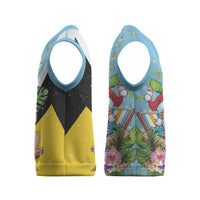 Saint Lucia Christmas Knitted V-Neck Vest Tropical Santa Claus - Wonder Print Shop