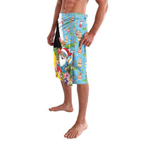 Saint Lucia Christmas Lavalava Tropical Santa Claus - Wonder Print Shop