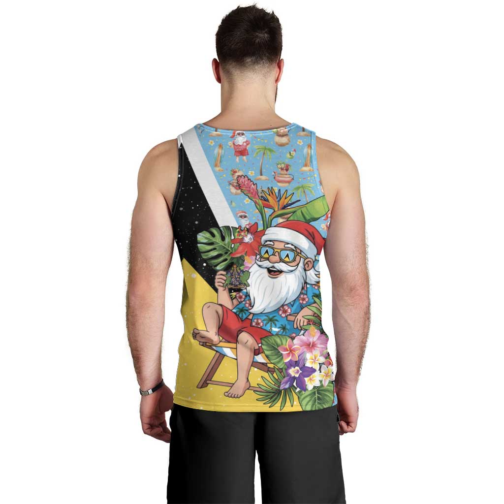 Saint Lucia Christmas Men Tank Top Tropical Santa Claus - Wonder Print Shop