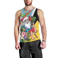 Saint Lucia Christmas Men Tank Top Tropical Santa Claus - Wonder Print Shop