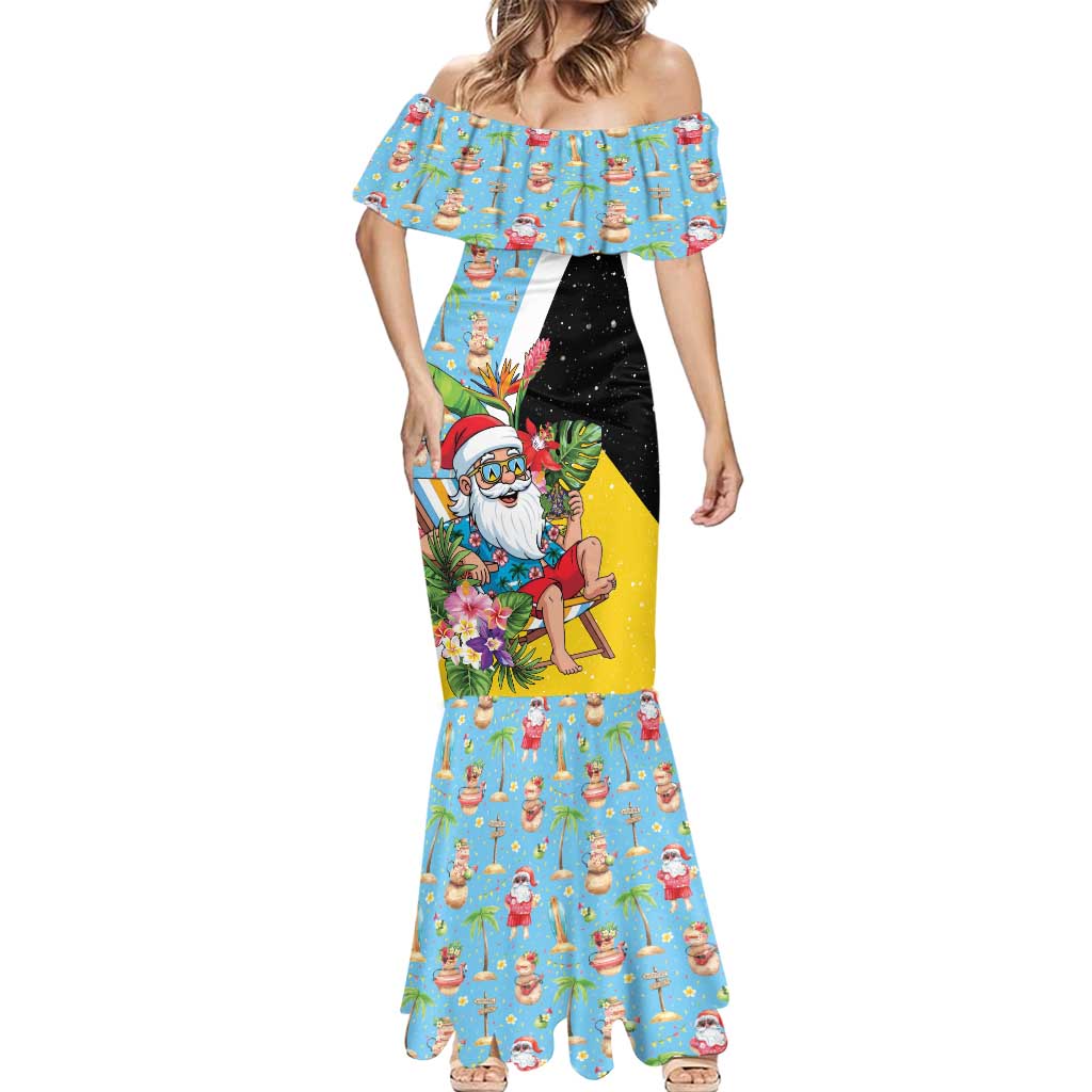Saint Lucia Christmas Mermaid Dress Tropical Santa Claus - Wonder Print Shop