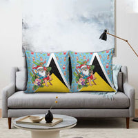 Saint Lucia Christmas Pillow Cover Tropical Santa Claus - Wonder Print Shop