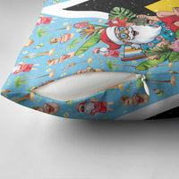 Saint Lucia Christmas Pillow Cover Tropical Santa Claus - Wonder Print Shop